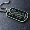 To My Son - White & Gray Dog Tag